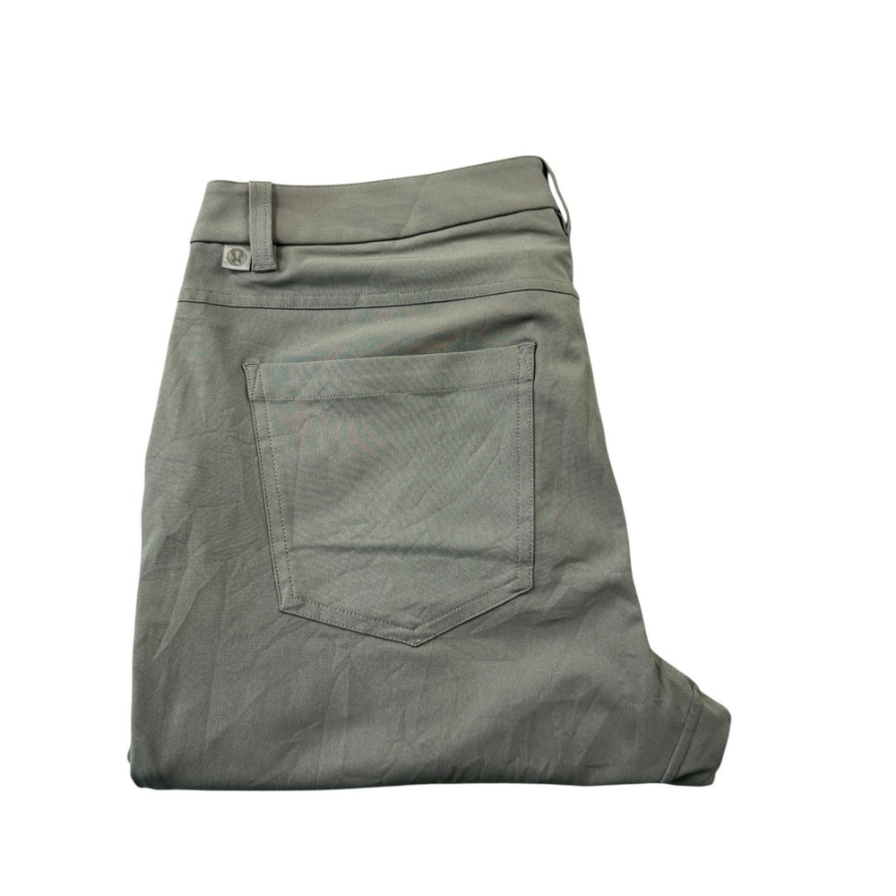 Lululemon Commission Slim Fit 5 Pocket Pants Green Mens 33x27 LM5AQRS